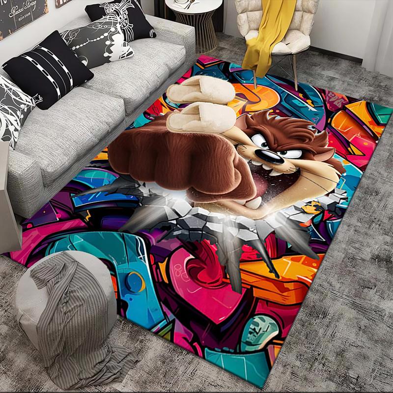 Tazmanian Devil's Fury Area Rug Suitable for Indoor And Outdoor,Carpets for Kitchens, Homes, Offices, Living Rooms,Home Decor,Christmas Gift