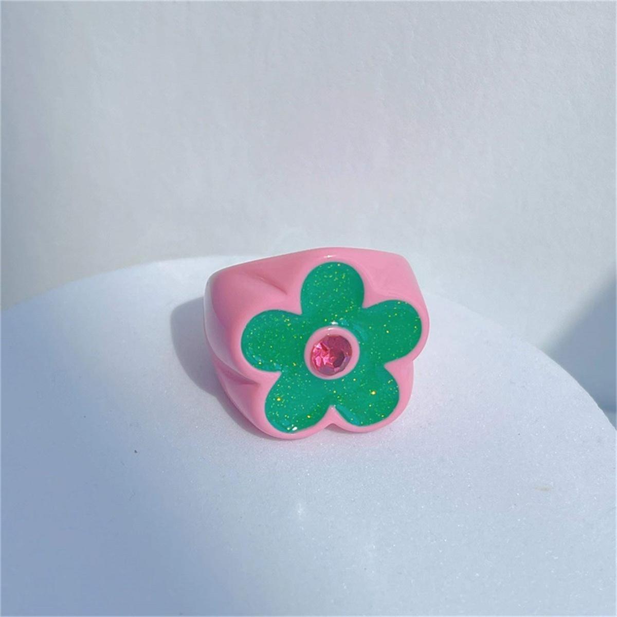 Cool Trendy Resin Fashion Punk Big Rings for Women Design Acrylic Irregular Colorful Vintage Finger Ring for Girls Party Jewelry 7
