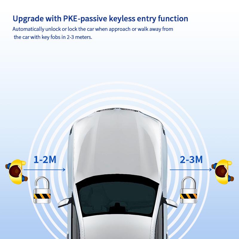 Quality Easyguard passive keyless entry car alarm hopping code auto start starter push button start NFC keypad DC12V
