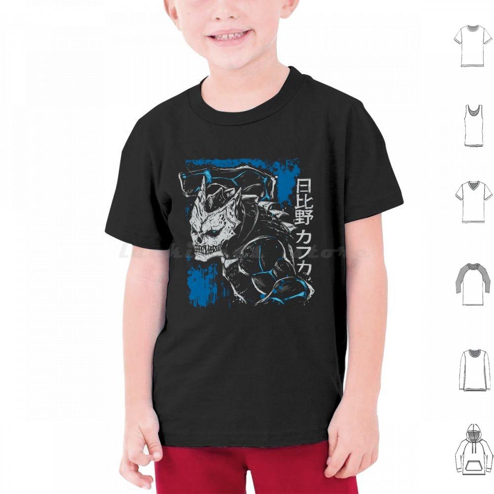 Kaiju Kafka Hibino T Shirt 6xl Cotton Cool Tee Kafka Hibino Kaiju Kaiju No 8 Silhouette Figure Sketch Defense Force Dark Blue