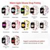 Compatible Apple iWatch S10 Colorful Pattern Silicone Sports Strap - Transparent Design