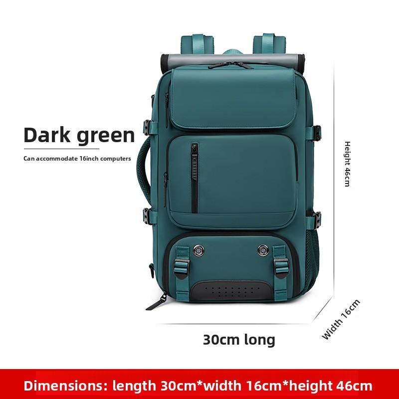 

Мужской дорожный рюкзак большой вместимости с отделением для обуви, сумка для ноутбука 17,3 дюйма, регулируемые плечевые лямки, несколько карманов на молнии 18 inch темно-зеленого