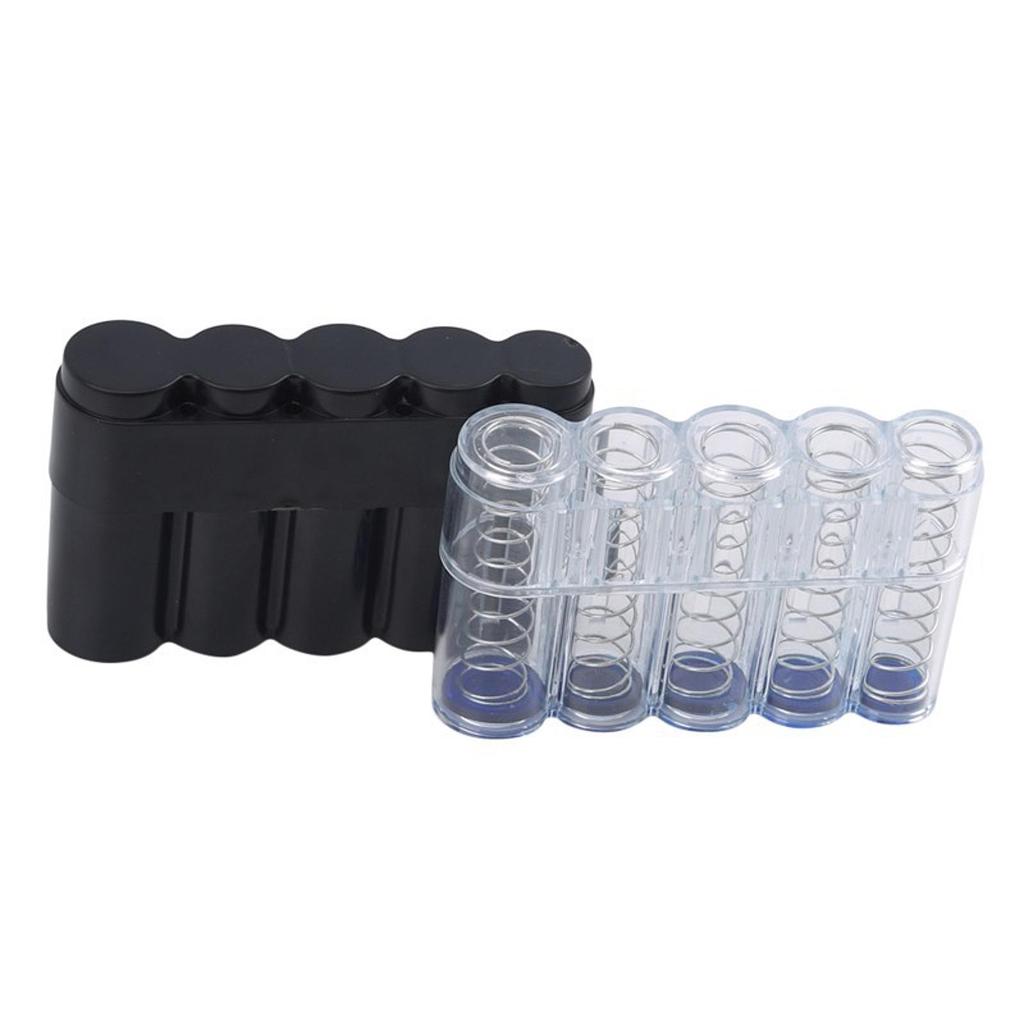Coins Collection Supplies Spring-loaded Sorting Mechanism 5 Compartments Tube Coin Capsule Coins Holder Coin Storage Dispenser