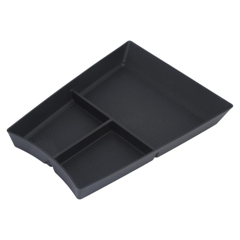 Textured Base Console Storage Tray, Car Interior Insert with Split Storage Space for Phone, Cards, Coins, and Daily Cabin Carry Needs
