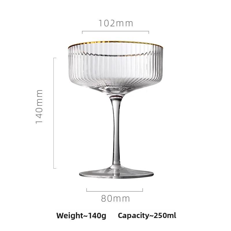 Elegant Hoge Cocktailglas, Helder Kristal Dessertglas, Multifunctioneel Glaswerk Voor Bar Huis & Cadeau 101-200ml