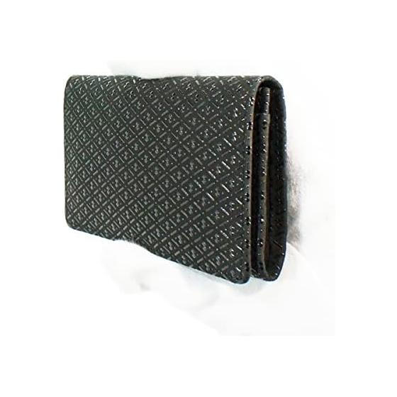 Inden-ya Inden Business Card Holder, Large Capacity, Deerskin, Black Base x Black Lacquer, Gourd Pattern, 2501-01-007, 1 Gusseted Pocket, 2 Pockets,