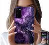 Etui Do Samsung Galaxy S20 - Fioletowy Marmurek Modne Kobiece + Folia
