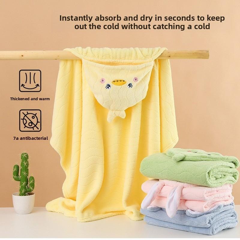Baby Hooded Bath Towels Cartoon Animal Newborn Soft Towel Blanket Toddler Bathrobe Warm Sleeping Swaddle Wrap for Boys Girls
