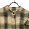 AKIRANAKA Check Long Sleeve Band Color Blouse 2 Beige Women Used