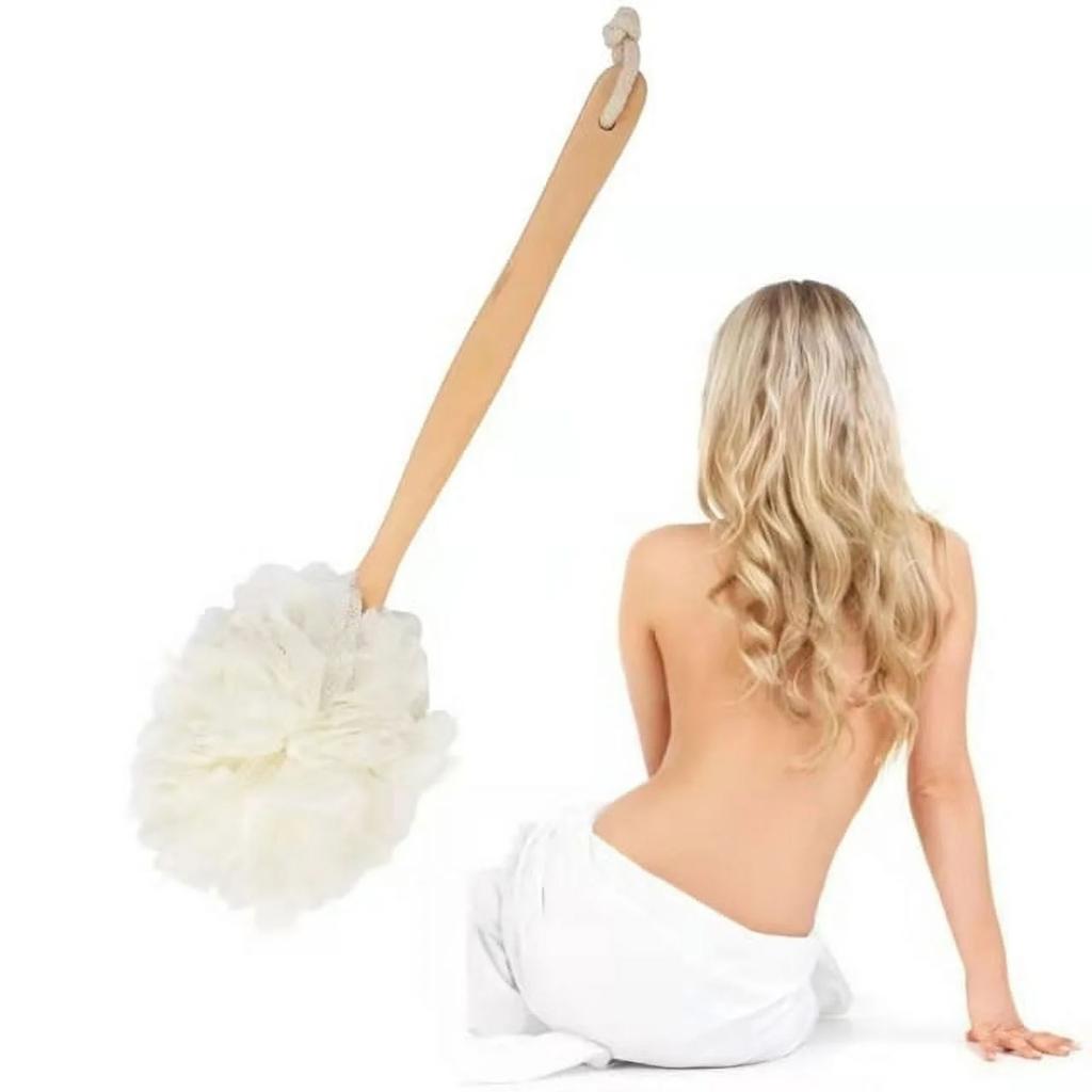 New Long Handle Hanging Soft Mesh Back Body Bath Shower Scrubber Brush Sponge Body Soft Mesh Scrub Puff Clean Bath Brush