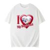 Ich Liebe Meinen Freund Musterdruck T-Shirt Damen Sommer Begeisterung Buchstaben Baumwollkleidung Damen Lässig Locker Applikationen T-Shirts
