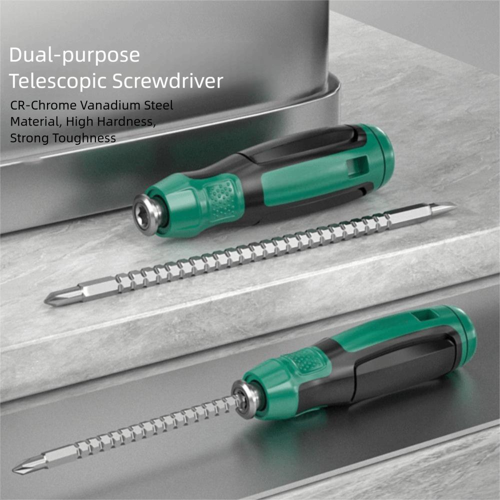 Short Handle Double Head Screwdriver Chrome Steel Slotted Cross Screwdriver DIY Projects