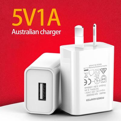 5V1A Telefon Şarj Cihazı Kullanışlı USB Şarj Başlığı Avustralya Fişli Akıllı Telefon Duvar Şarj Cihazı Fiş Adaptörü Cep Telefonu Güç Adaptörü