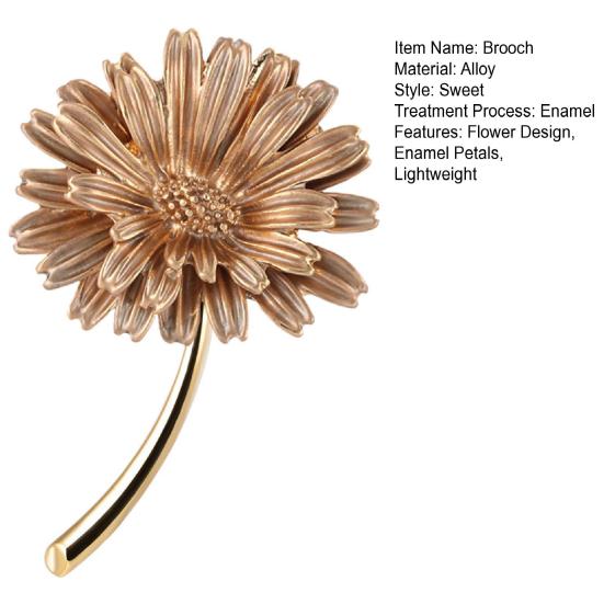Women Brooch Gradient Enamel Flower Design Brooch Suit Lapel Sweater Dress Coat Badge Weddings Parties Daily