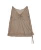 HETIT Sheer Twist Ruffle Blouse (Mocha)