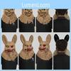 Adorable Burlap Rabbit Bear Half Face Mask For Creative Diy Costumes And Parties