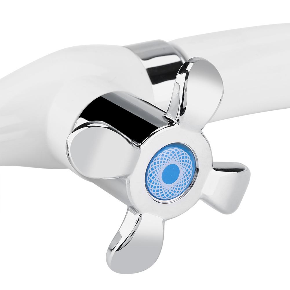 ABS Plastic Single Cold Faucet Water Tap Kitchen Sink Bathroom Basin Accessories G1/2(Blossom)