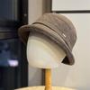 Curled Fisherman Hat Children Autumn and Winter Fashion Casual Washbasin Hat Solid Color Simple Warm Bucket Hat