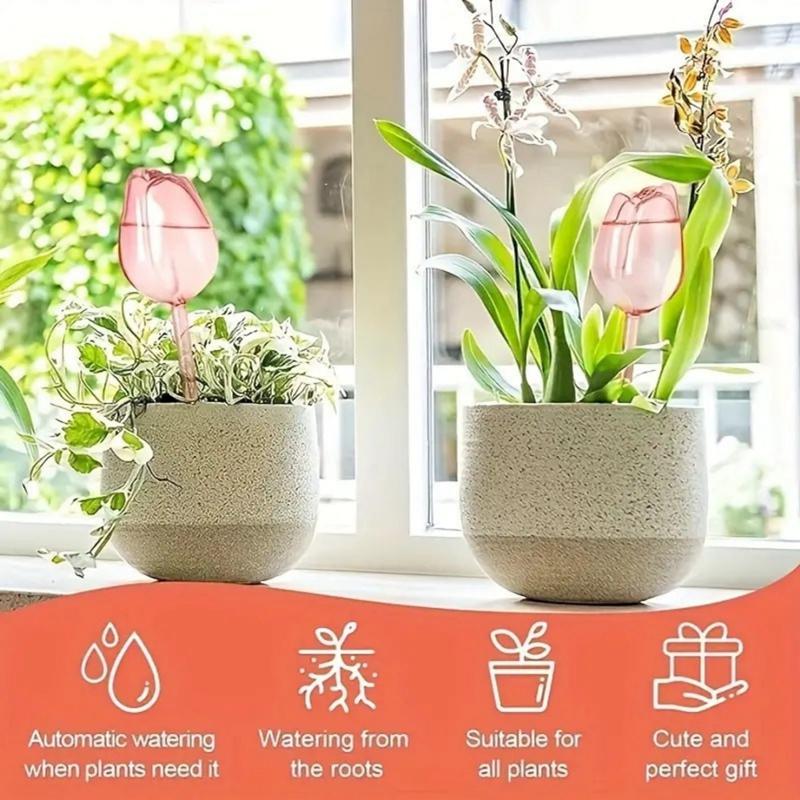 Tulip Shaped Plant Watering Ball Automatic Flower Waterer 2pcs