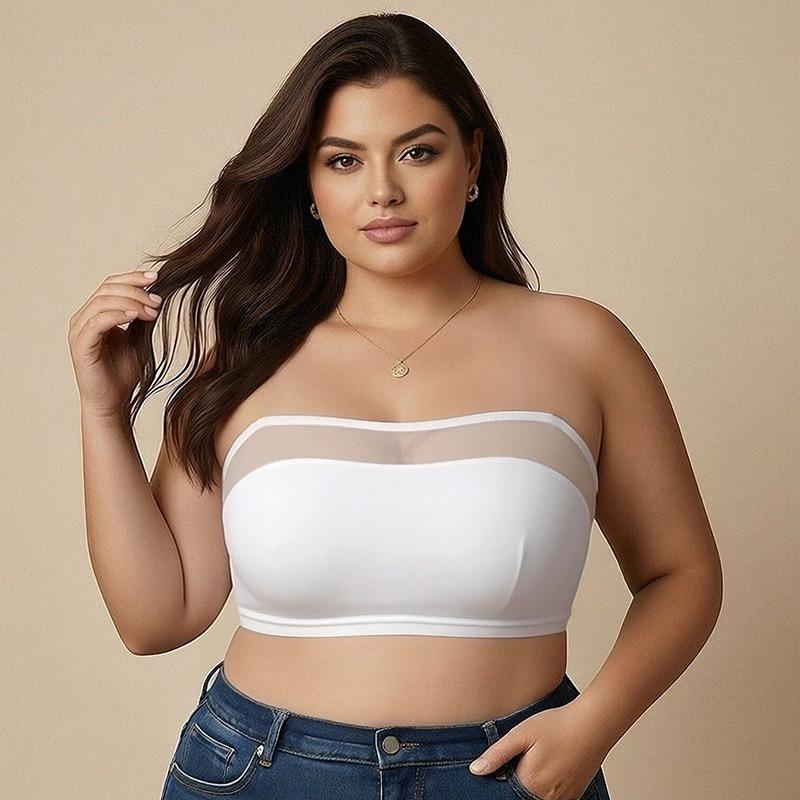 Trägerloses Unsichtbares Push-Up Bralette BH für Übergrößen