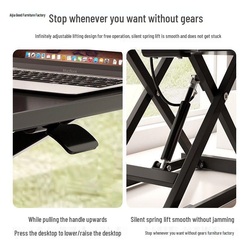 Hydraulic Pneumatic Standing Desk & Monitor Riser