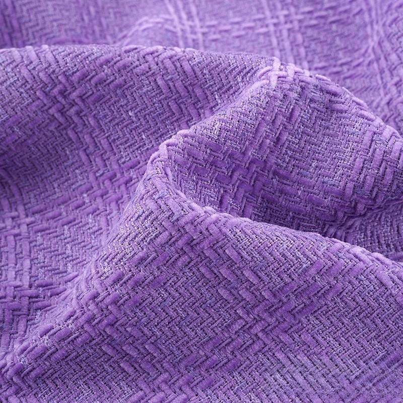 Woolen Tweed Plaid Chenille Fabric Woven Small Fragrant Fabric DIY Elegant Fashion Coat Skirt Designer