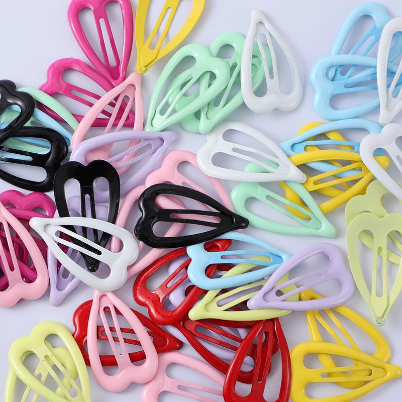 10 SZT. 3cm Urocze Cukierkowe Kolory Serce Miłości Mini Wsuwki Słodkie Dziewczęce Klipsy do Włosów Spinki Solidny Klips Moda Dziecięce Akcesoria do Włosów