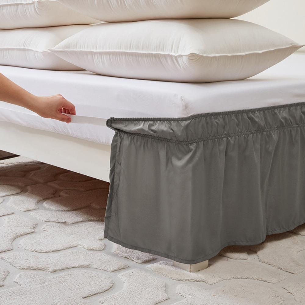 Wrap Around Style Bed Skirt Fade Resistant Bed Protector Bed Accessory Bed Dust Cover Hotel