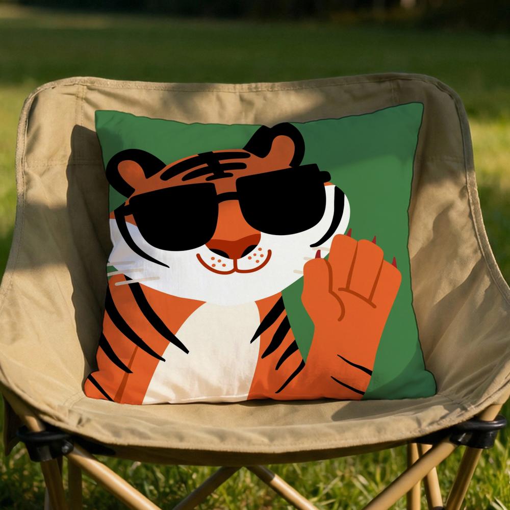 Cartoon Animal Cute Cushion Cover Soft Reversible Durable Pillow Cover MultiScene Use for Home Car Daily Comfort