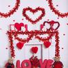 Love Sequins Valentines Garland DIY Hanging Decor Colorful Heart Tinsel Garland  Birthday Party