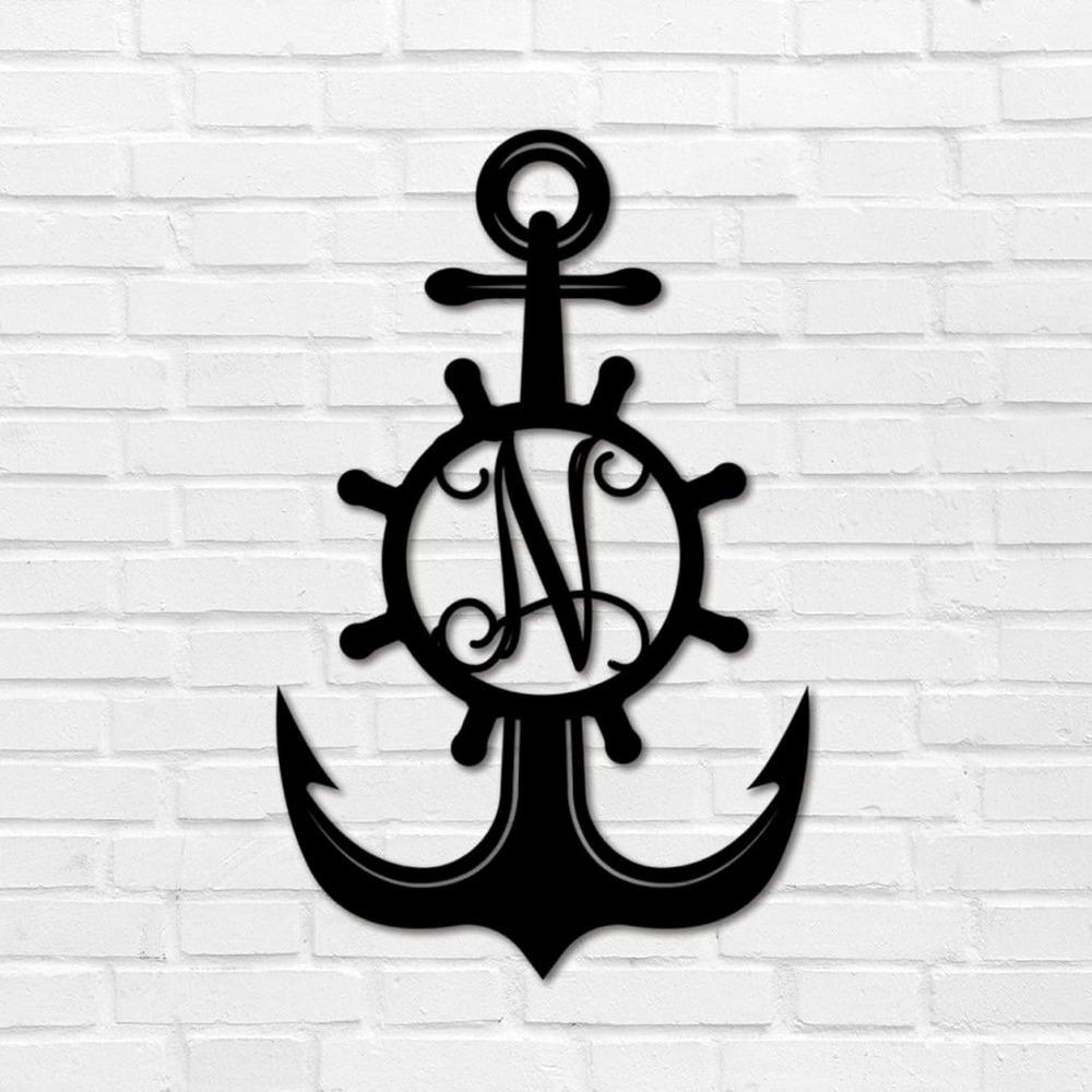 Custom Iron Letter Metal Wall Art Monogram Address Sign Retro Plaque Garage Patio Backyard Garden Decoration 12 Inch