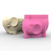 Succulent Plant Silicone Mold Elephant Shaped Flower Pots Mould Practical Concrete and Gypsum Mould for Floral Planter