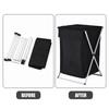 Laundry Basket Clothes Hamper Organizer Sorter Storage Foldable with Cover Handle Aluminum Frame for Bathroom Bedroom