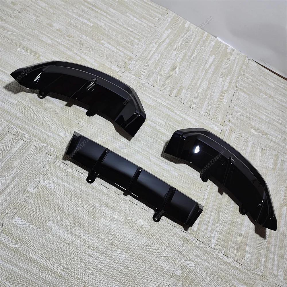Car Rear Bumper Diffuser Splitters Spoiler Plate Lip Protector Cover For BMW I3 2022 2023 2024 Gloss Black ABS Body Kits Tuning