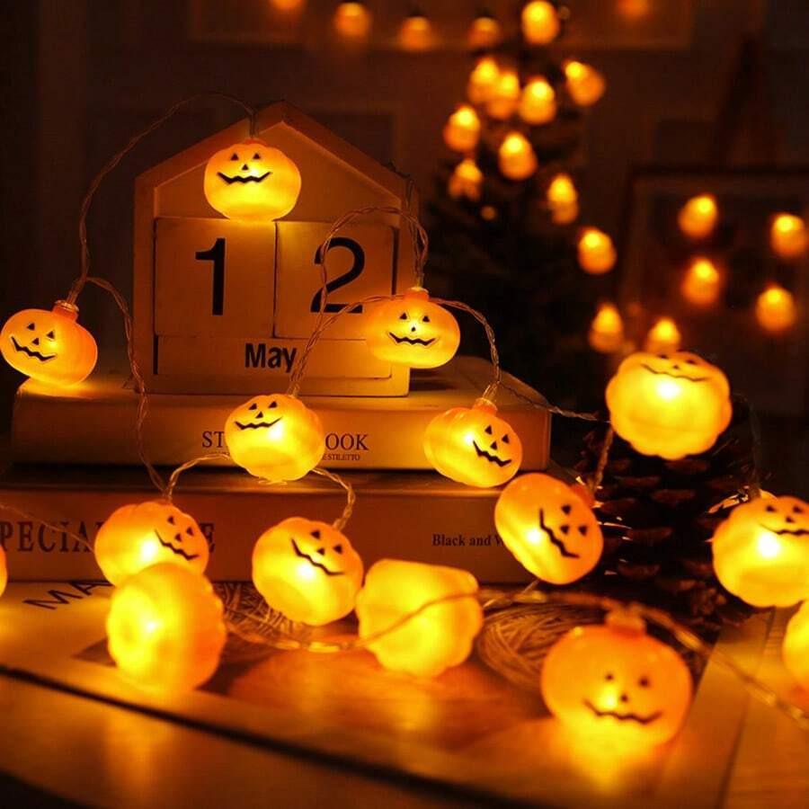 Luminous Pumpkin LED String Lights for Halloween Decor