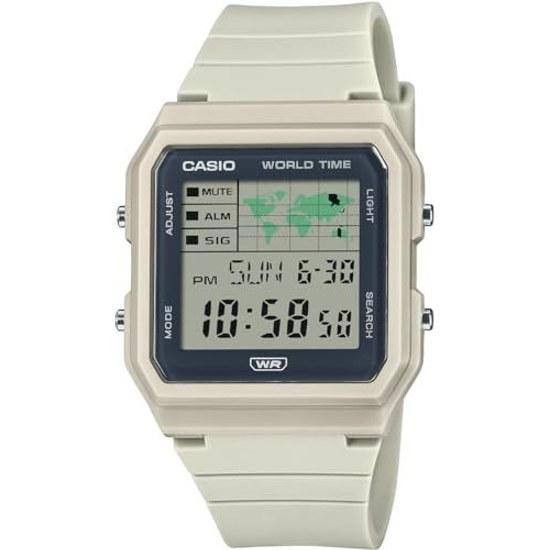 CASIO World Time digital unisex wristwatch LF-30W-8A biomass plastic band ivory overseas model