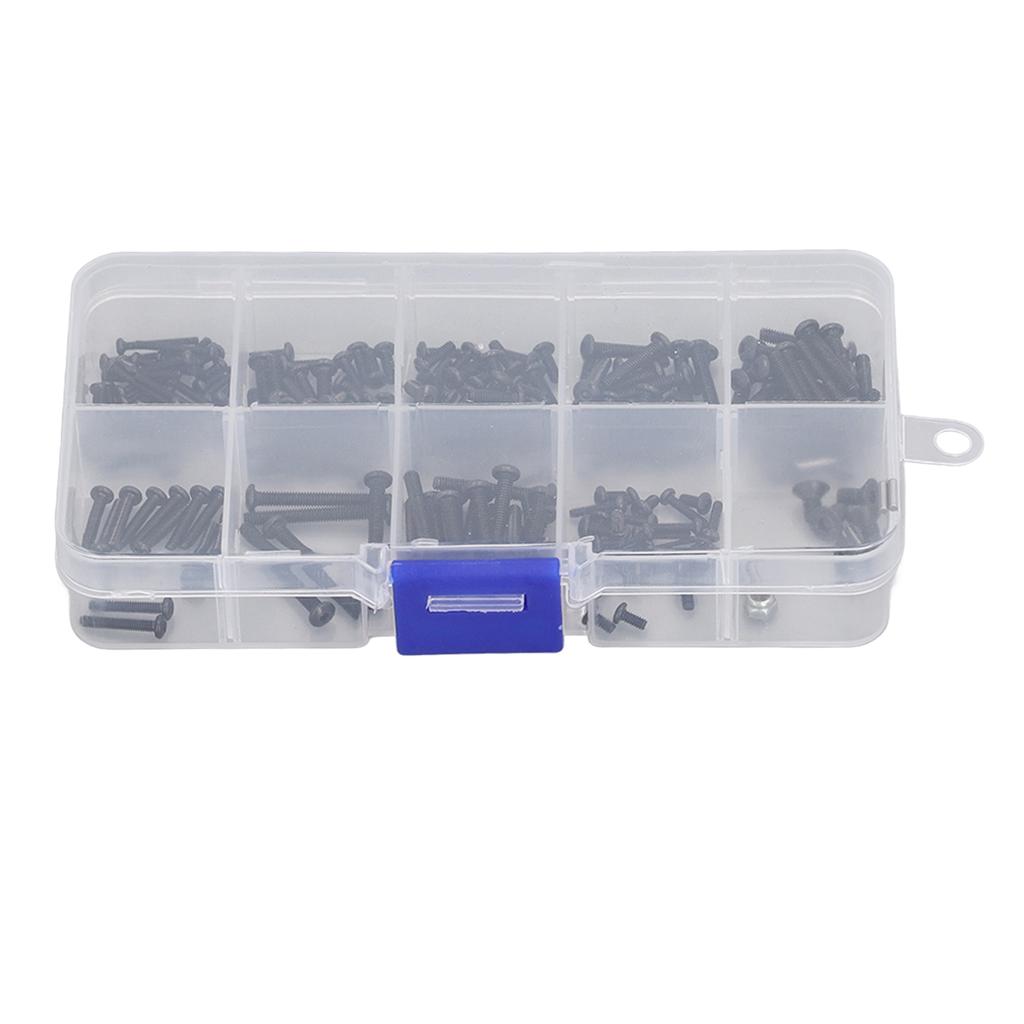 RC Screw Kit Iron Rust Proof Replacement Spare Parts RC Screw Box Set for Traxxas 1/18 Crawler