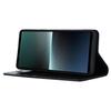 For Sony Xperia 1 V Stand Flip Wallet Crazy Horse Texture Genuine Cow Leather Cover Phone Case