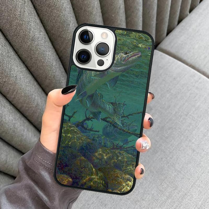 Rainbow Trout Fishing Skin Phone Case For iPhone 17 Air 16 16e 15 13 14 Pro Max 11 12 Plus 2022 MAX Shell Cover coque