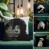 LLady GagaA Singer Cushion Cover Natural Linen Pillow Case DoubleSided Print Decorative Sofa Pillowcase Home Decor Gift