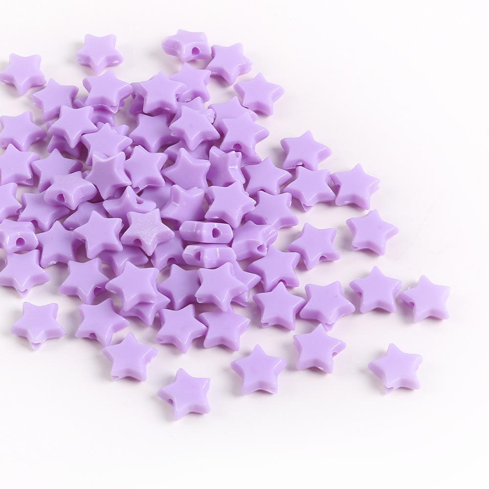 Akrylová 9mm Korálka Pentagram Jednofarebná Korálka Hviezda Voľná Korálka Korálka Korálka Membrána DIY Náhrdelník Náramok Šperkové Doplnky