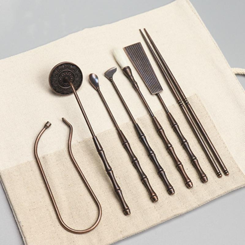 Pure Copper Incense Road Set DIY Manual Introductory Touch Tuo Incense Powder Incense Seal Printing Incense Road Supplies Tool