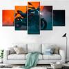 5 Pieces Canvas Wall Arts Poster Painting Bikes Wallpaper Home Decor Picture Printing For Living Room Mural Artwork