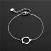 Flower Charm Bracelet for Women Grils Stainless Steel Fashion Jewelry Gift