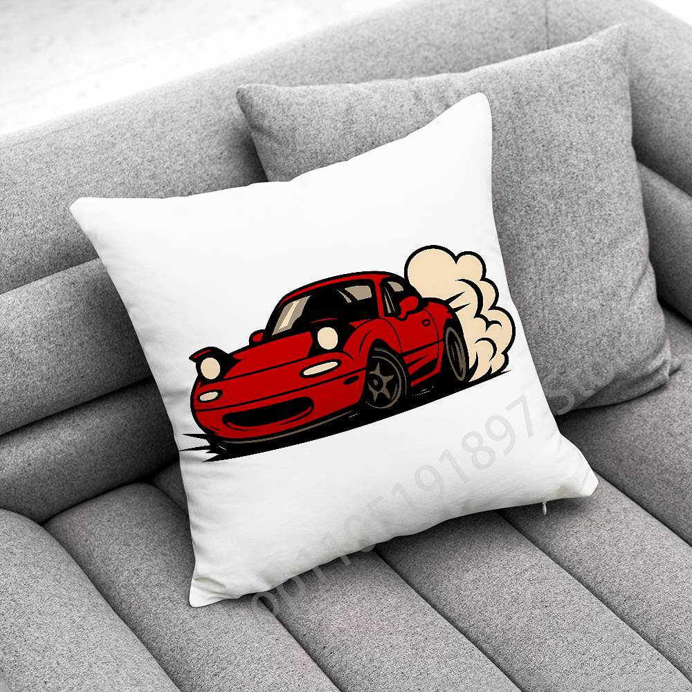 M-Mazda M-MX5 Car Throw Pillow Case For 45x45cm 40x40cm 55x55cm 50x50cm 30x30cm Square Car Pillowcase Shell