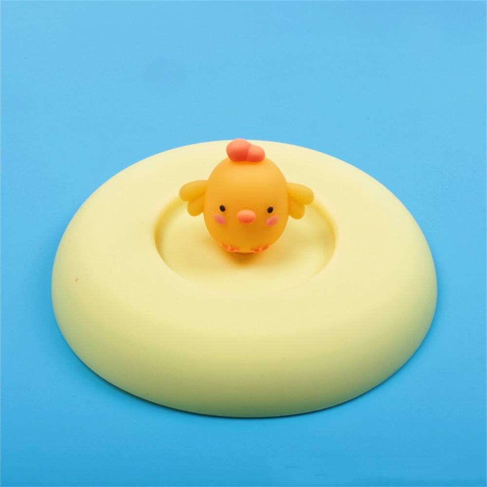 Cup Cover Non-toxic Silicone Round Universal Water Cup Lid Anti-dust Coffee Mug Sealed Cap With Spoon Holder Heat-Resistant Lid