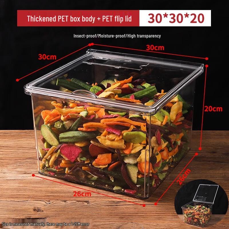 Miao Jiayi 30x30x20cm Food Storage Container with Flip Lid