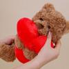 Interactive Heart Beart Stuffed Animal Doll Fluffy West Highland Dog Doll  Decoration Gifts
