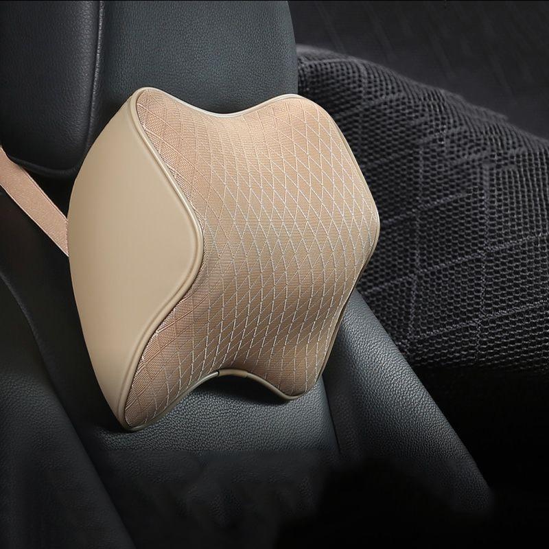 Car Neck Headrest Rest Pillow Head Support Cushion Car Breathable Memory Foam Slow Rebound Guard Car Lumbar Pillow Universal