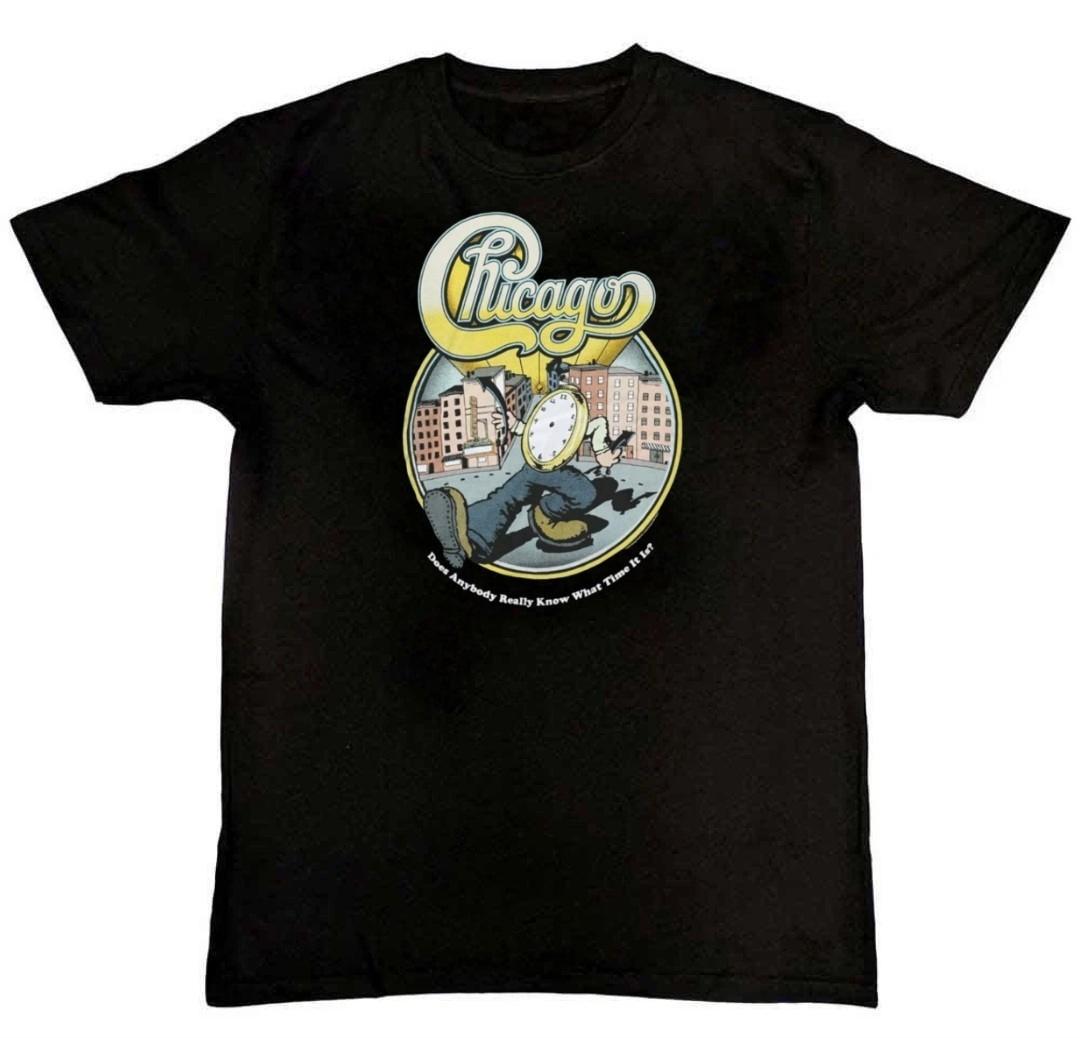 Vintage Chicago Band Graphic Print Mens T-Shirt S